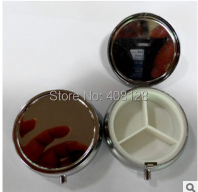 Metal Pill boxes DIY Medicine Organizer container silver Free Shipping by express 100pcs/lot
