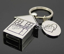 real capacity pen drive 16GB metal Small house usb flash drive 8GB memory stick 4GB/8GB/16GB/32GB flash card keychain gfits