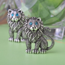 5 pcs Lion King Brooches Silver Plated Brooch Clip