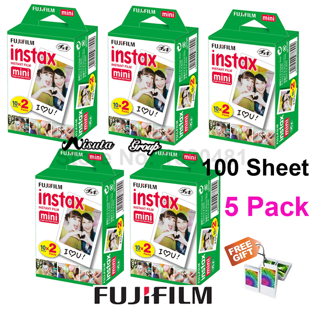original 5 pack fujifilm fuji instax mini white 100 sheet instant photo paper for instax original 5 pack fujifilm fuji instax mini white 100 sheet instant photo paper for instax