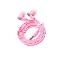 Flat Cable 3 5mm Earbud Earphone Headphone headset For Samsung iPhone 5 6 6s Stereo Bass
