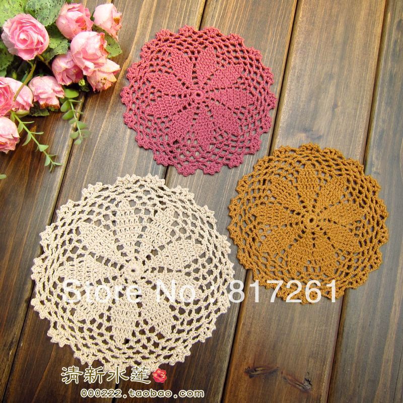 20 Pcs New Arrival Crochet Cup And Pad Rustic 100 Cotton