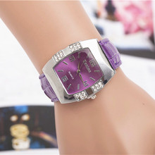 7 colores populares Barrel Shape Rhinestone moda Casual reloj de cuarzo mujeres Ladies reloj famosa marca montre femme de marque