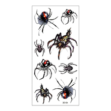 Sexy Black Spider 3d Flash Temporary Tattoo Sticker 1 sheet 19 9cm Selfie Hottest EN71 High