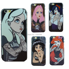 5.5″ For Apple i Phone iPhone 6 plus Case Tattoo Ariel Little Mermaid series Protective Cover Case For iPhone6 plus iPhone 6plus