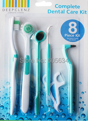 8 Piece Oral clean tools Dental Care Tooth Brush oral hygiene Oral care dental hygiene Kit free shipping