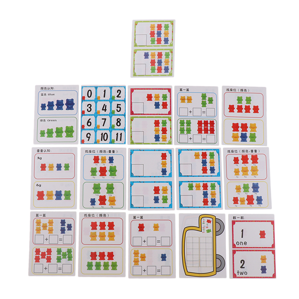 Compare Bears Pattern Cards 16pcs Learning Resources 
