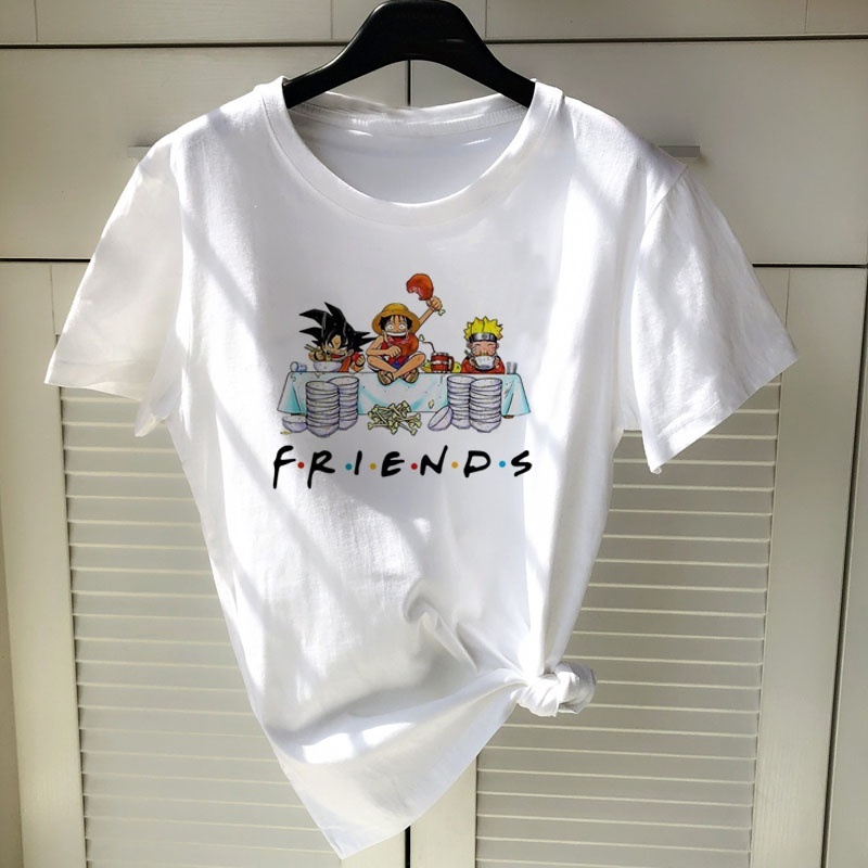 Unisex Japanese Anime One Piece And Friends Tv Show Funny Graphic Tee Shirt Casual Letter Printed Short Sleeve White T Shirt Top T Shirts Aliexpress