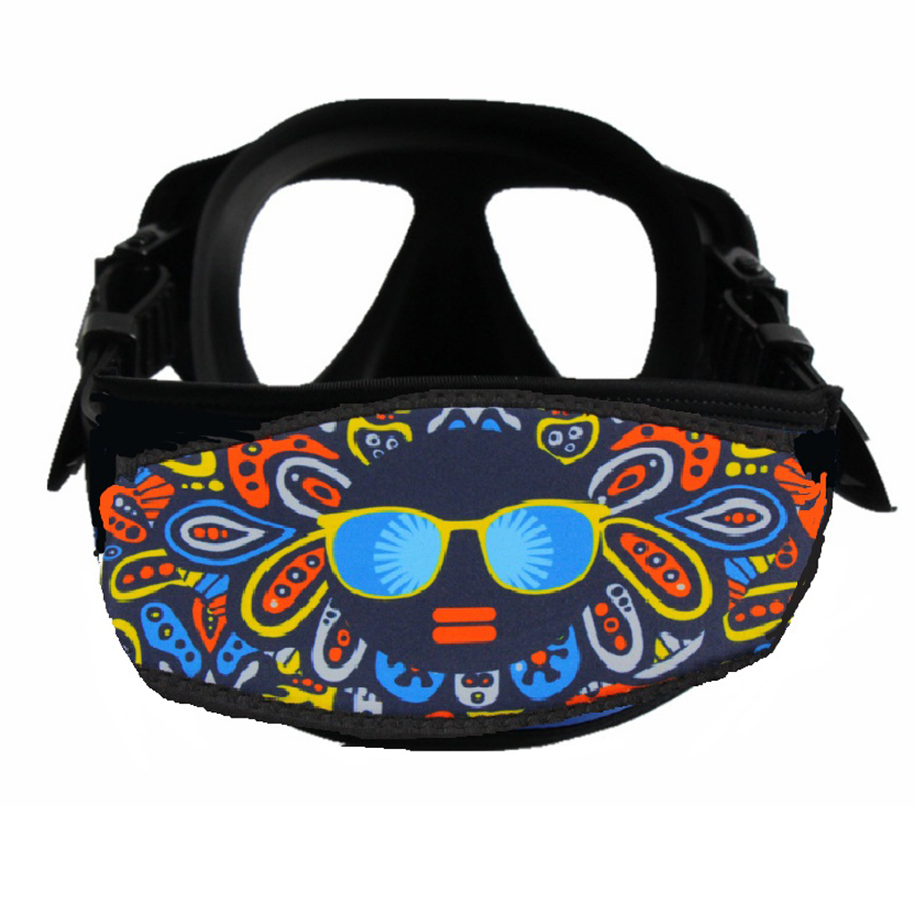 Scuba Diving Snorkel Mask 5mm Neoprene Cover Padded Protection Hair Strap 
