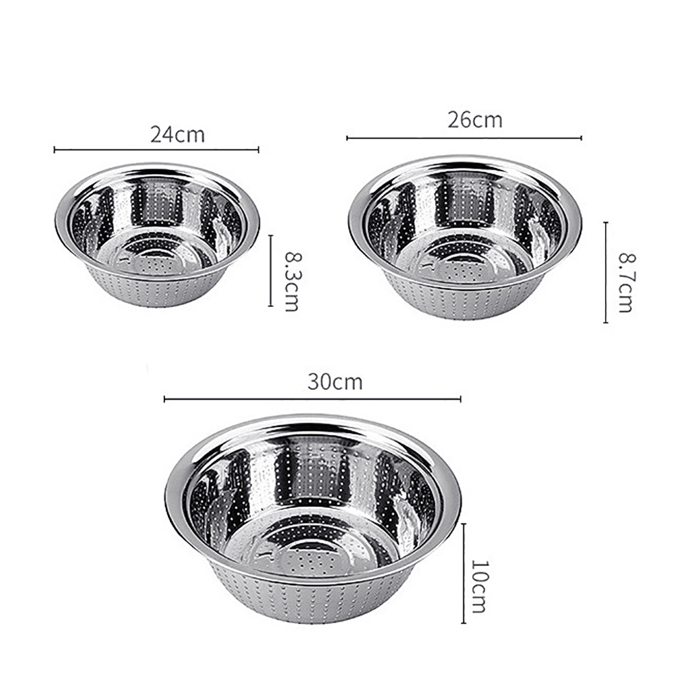 Stainless Steel Holes Washing Cleaning Rice Sieve Strainer Fruits Vegetable Drain Bowl Strainer Multipurpose Kitchen Supplies Dishes Plates Aliexpress