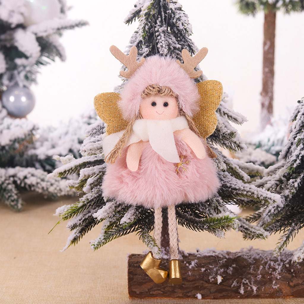 Annwuyu Christmas Doll Pendant Door Hanging Christmas Tree Holiday Plush Gnomes Tomte Home Decor Ornaments Outdoor Polyester Decorations New Year Gift 2Pcs 14 inch
