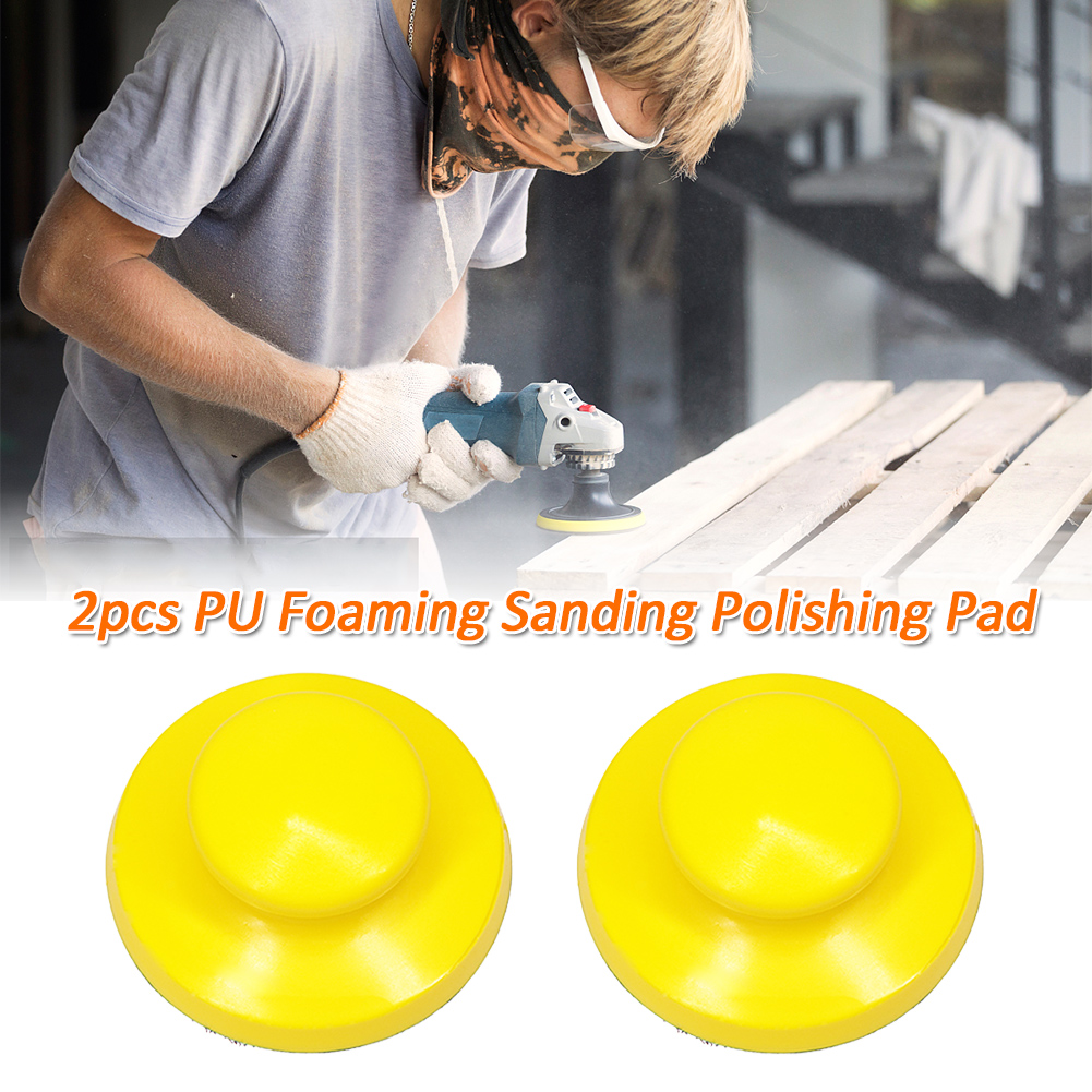 2pcs 5 inches block polishing pad processing yellow sandpaper