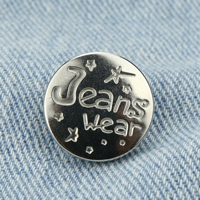 10pcs Retractable Jeans Button Adjustable Removable Stapleless Metal Button Zinc Alloy Round New