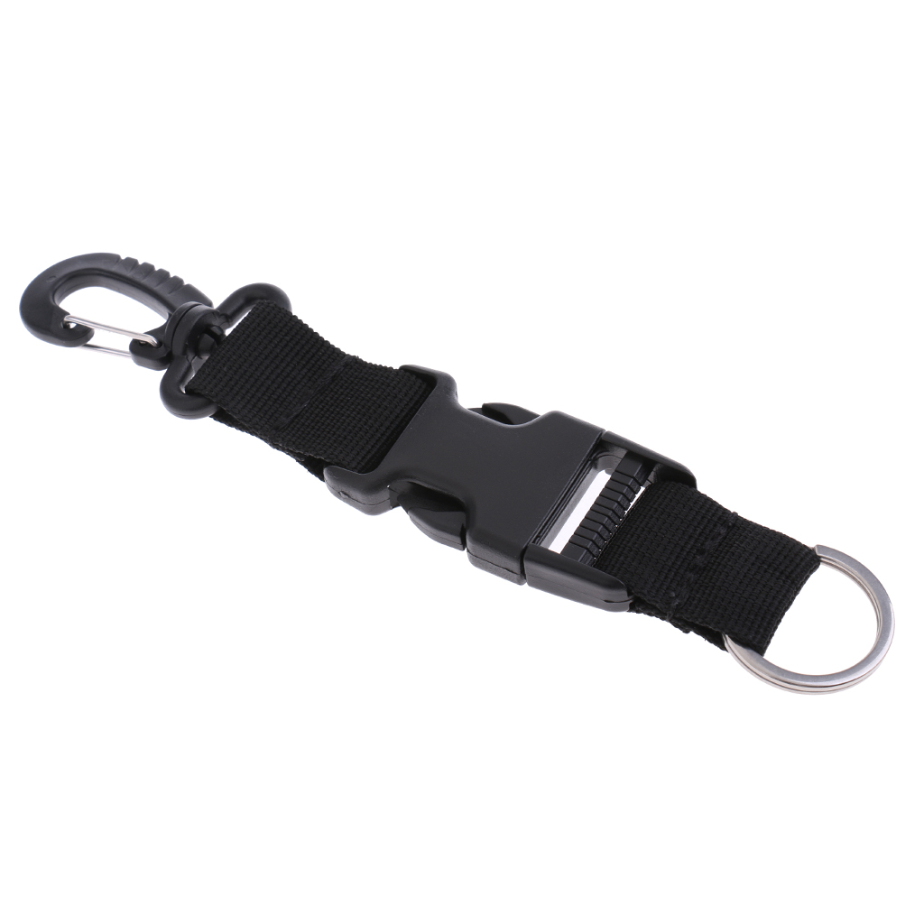 Scuba Diving Dive Lanyard Clip Nylon Webbing Strap with Quick Release Buckle 