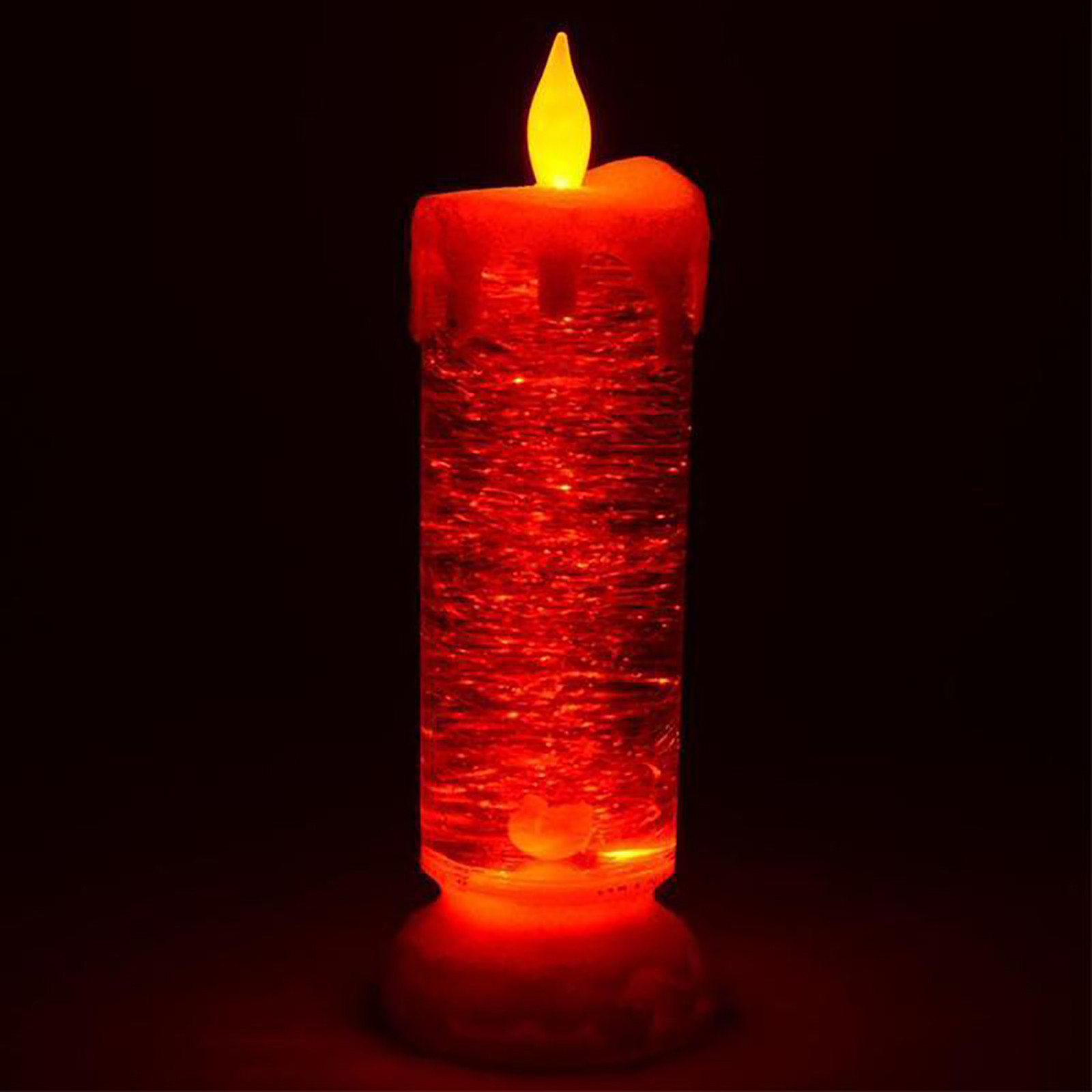 Candle - Rotating Color Changing Glitter LED Romantic Crystal Candle