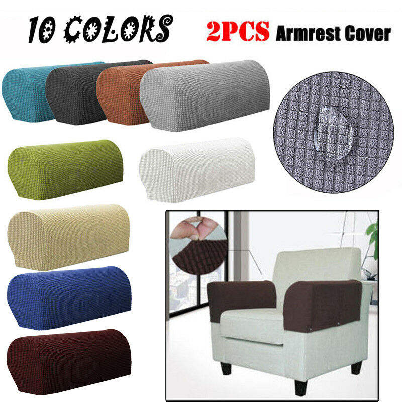 2Pcs//Set Modern Armrest Covers Chair Sofa Arm Protectors Stretch to Fit