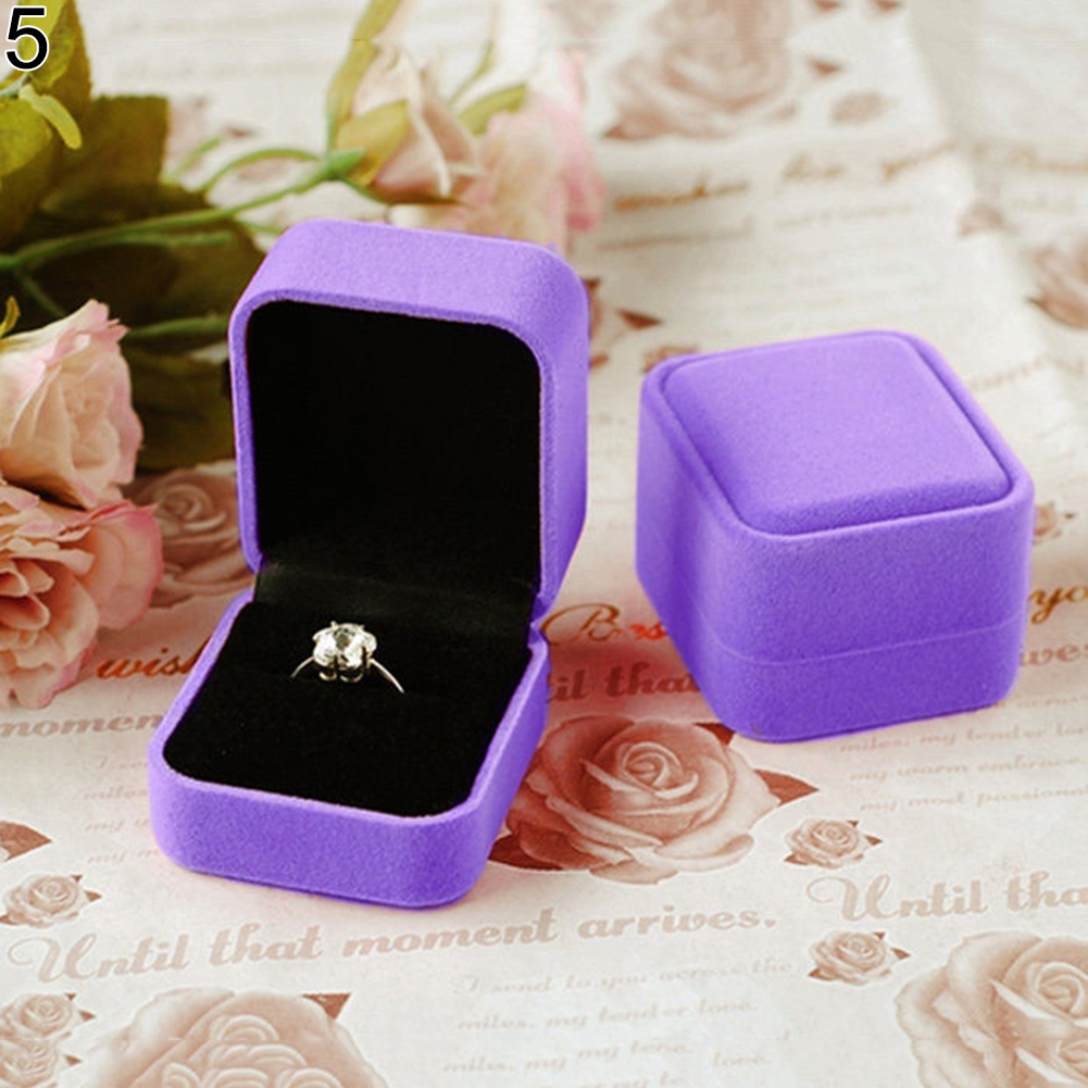 New Wholesale Mini 24x Jewelry Ring Earring Square Wedding Gift Box Case Silver 