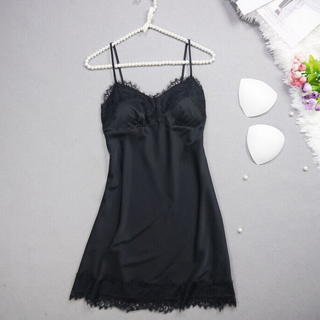 Women's Nightgown Negligee Babydoll Lace Trim Lingerie  Lingerie