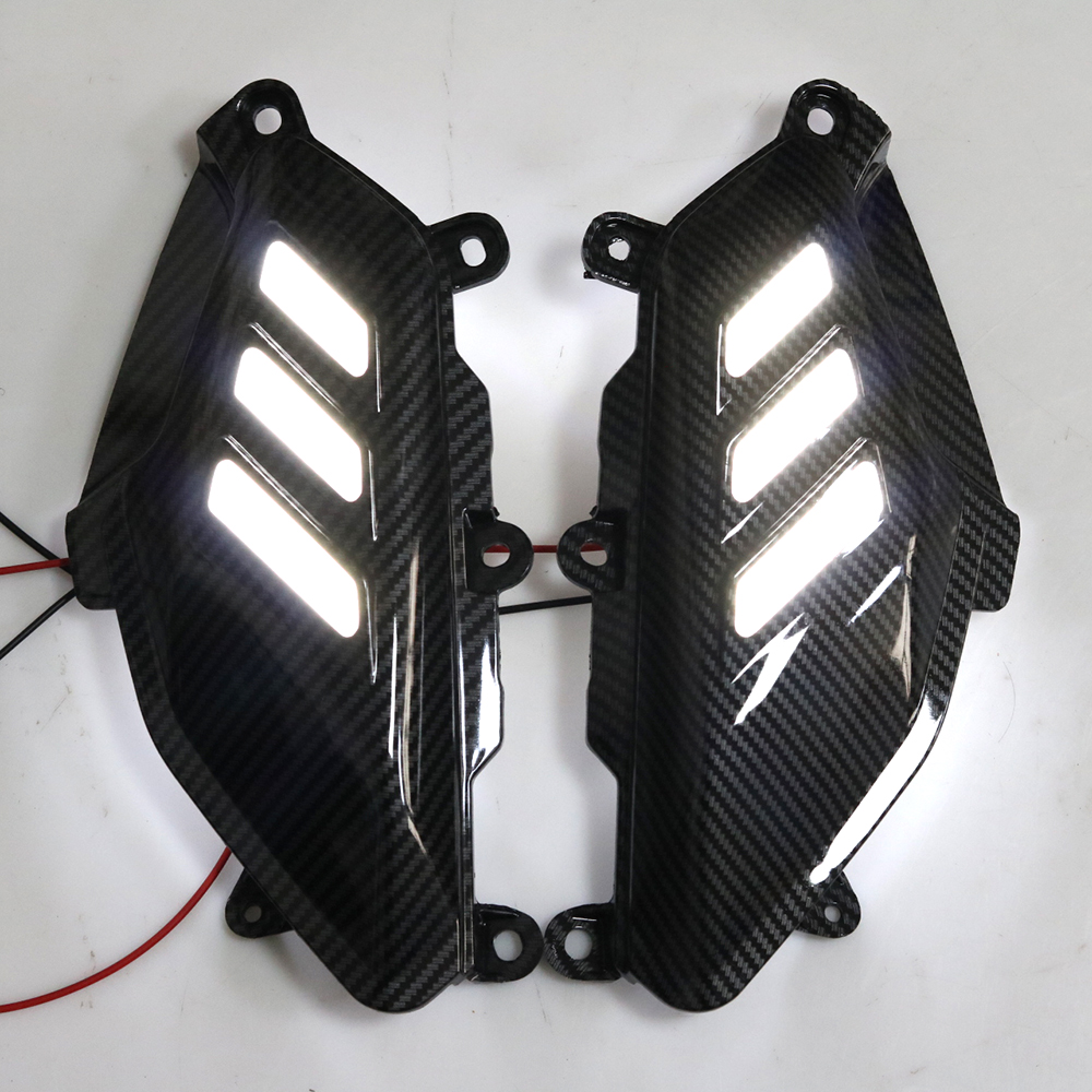 AKDSteel Tanque Protector Lateral LED para Motocicleta Tanque Lateral LED para nmax 125//155 2016-2019 Bright Black Pr/áctico Accesorio para autom/óviles
