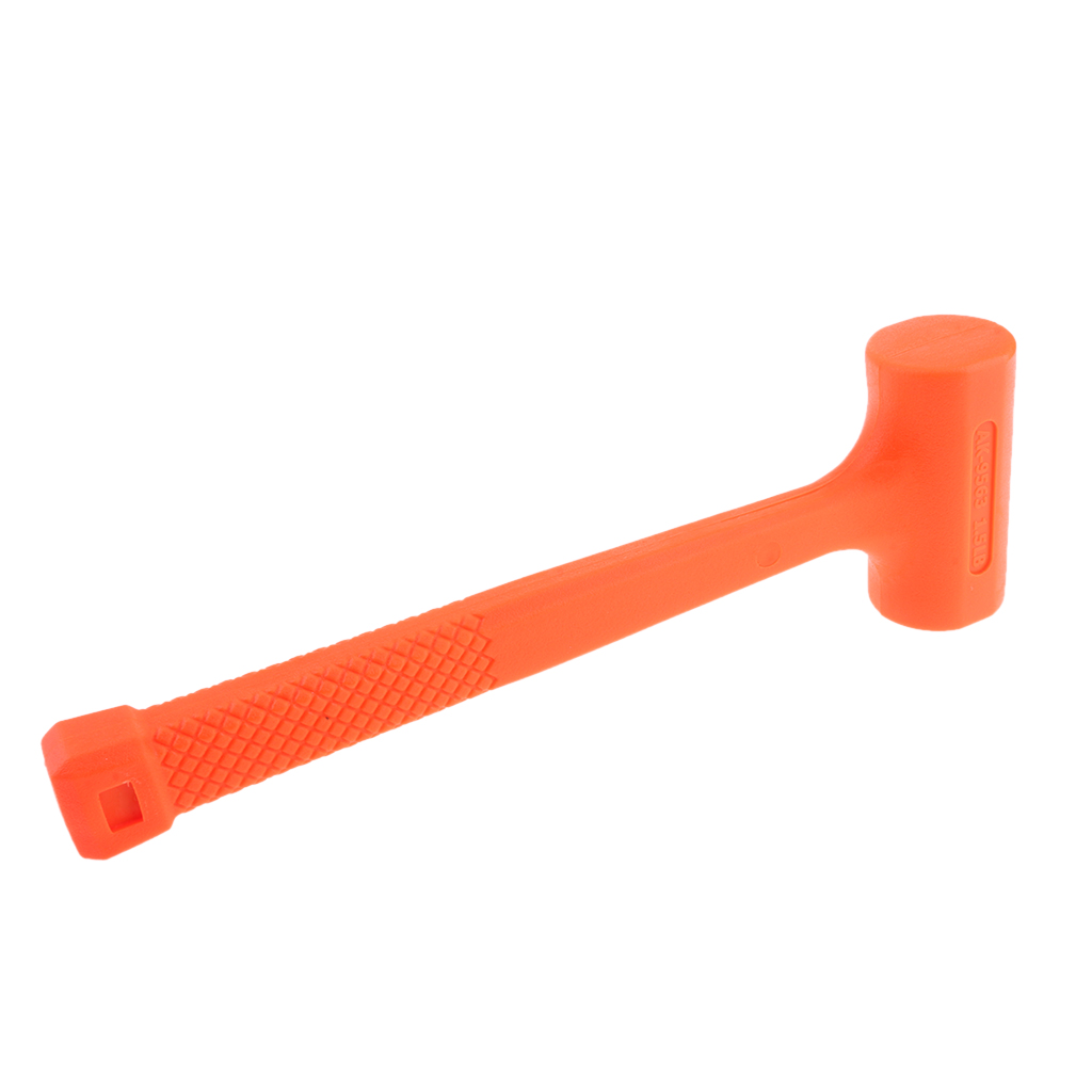 1 piece 1.5 LB Orange Dead Blow Hammer Hard Rubber Mallet Hammer 12