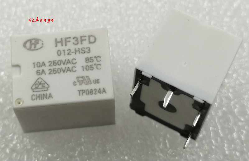 555 HF3FD//024-HS3F HF3FD-024-HS3F Submin PCB Relay 10A 250VAC 4 Pins X 2PCS