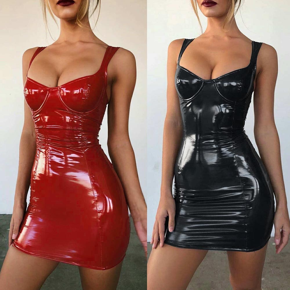Tight red leather dress Outlet