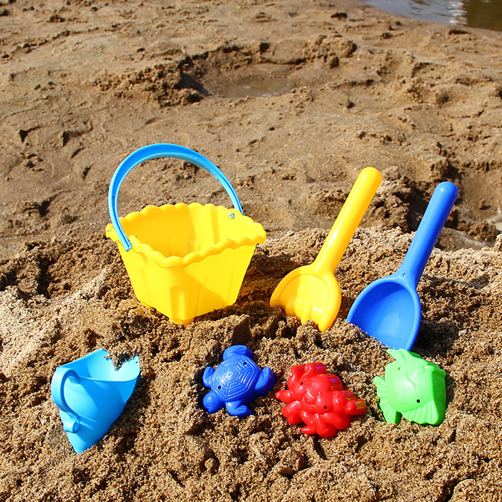 Kids Beach Bucket Spade Shovel Rake Water Tools Kids Beach Sand Tool Toys_DM 
