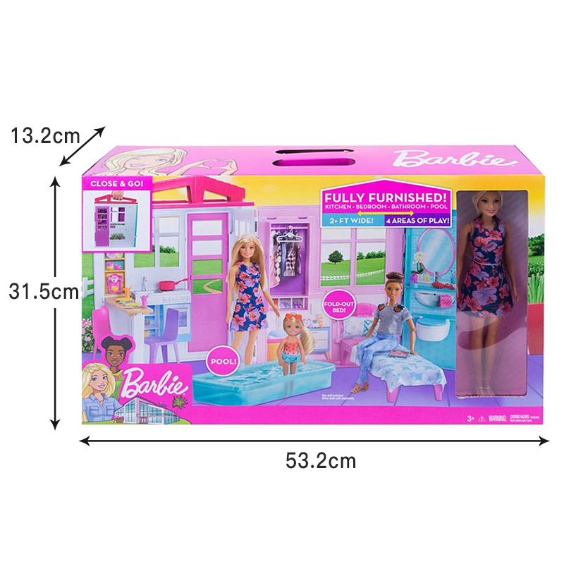 barbie doll house family