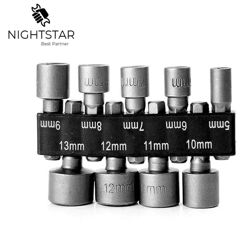 Description Picture 5 of item9Pcs Power Nut Driver Hex Shank Drill Bit Adapter Socket Wrench Screw Tool 5mm 6mm 7mm 8mm 9mm 10mm 11mm 12mm 13mm Socket
