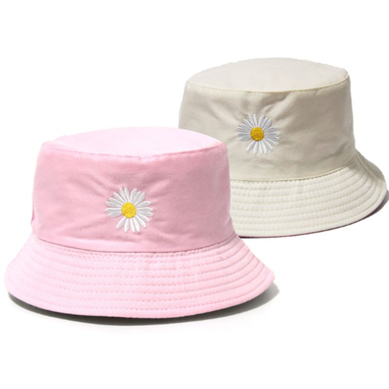 Drawihi Sombrero De Pescador Bordado Sombrero De Hip-Hop De Doble Cara Resistente a Los Rayos UV Adecuado para Niños Y Niñas Algodón