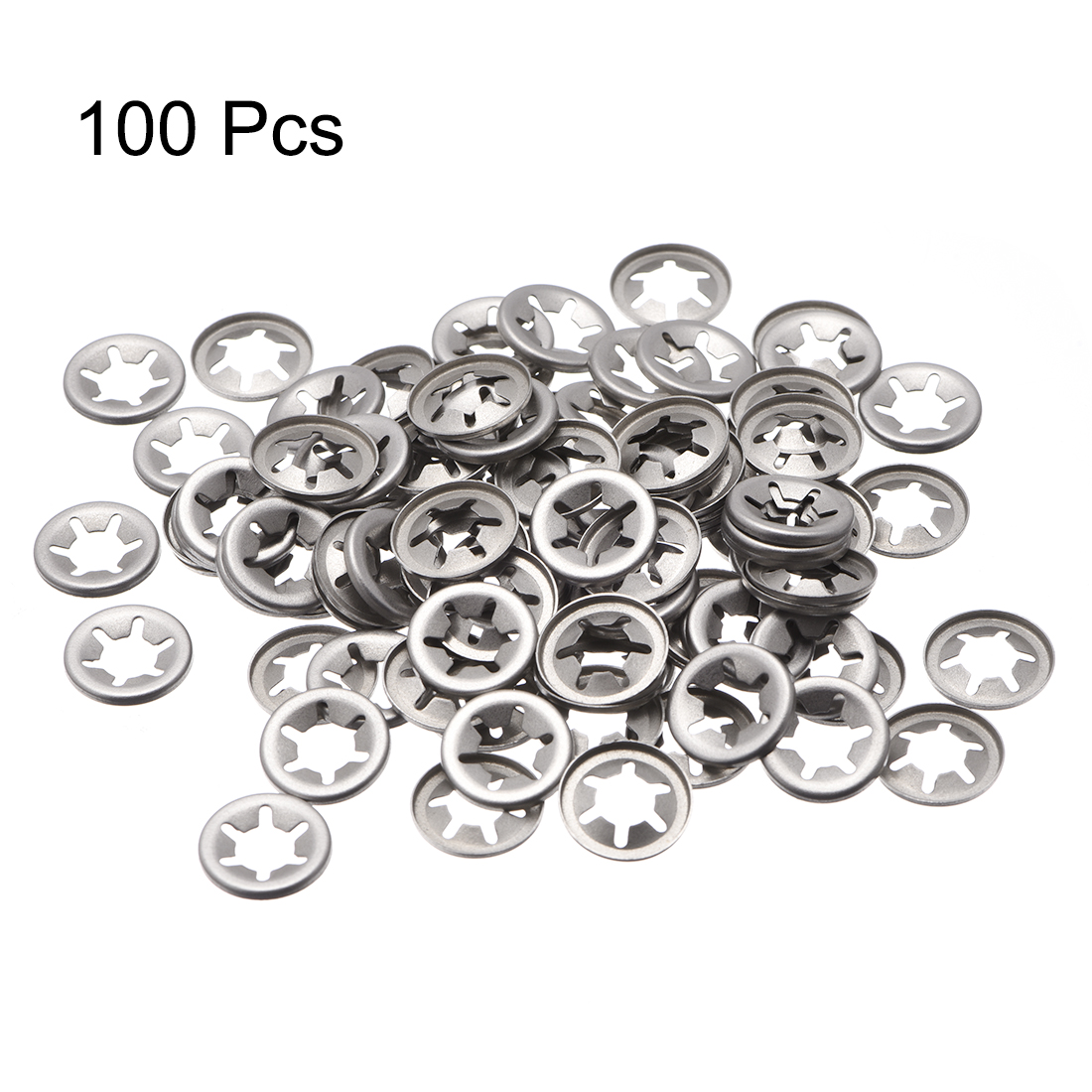 uxcell 100pcs M20 Carbon Steel External Lock Tab Spindle Washer for Round Slotted Nut