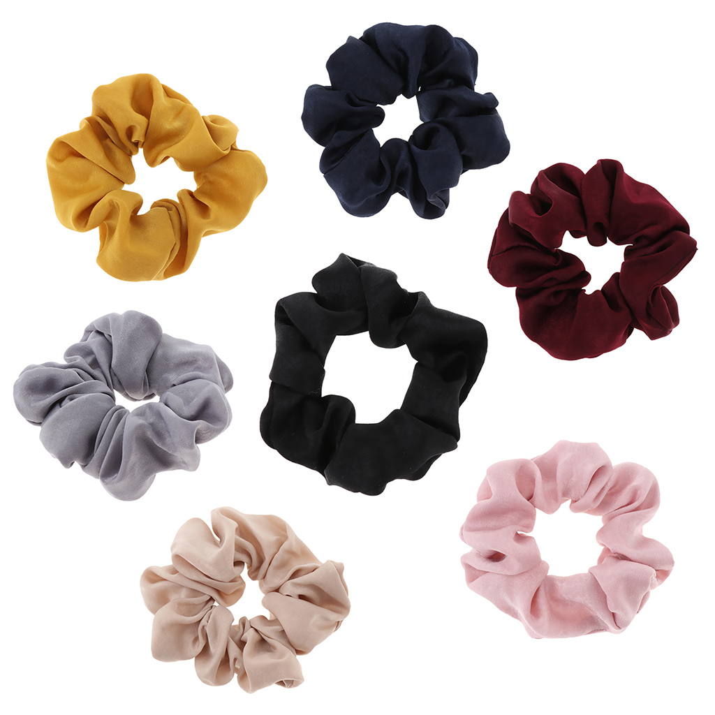 Women Premium Silk Feeling Hair Scrunchies Elastic Scrunchy Hair