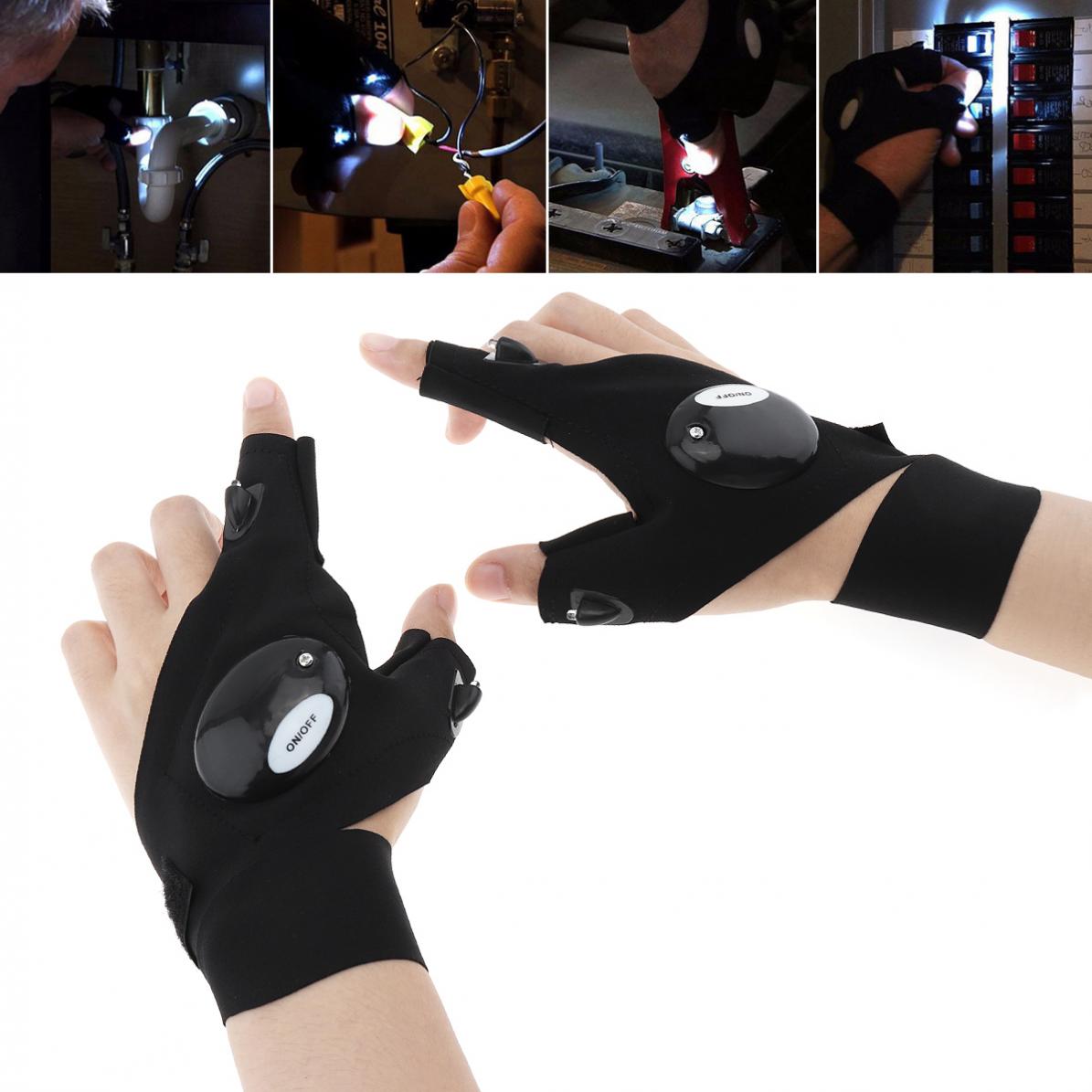 Description Picture 2 of itemBlack Adjustble Elastic Cotton Repairing Finger Light Fishing Magic Strap Finger Glove  for Survival Camping Hiking Rescue Tool