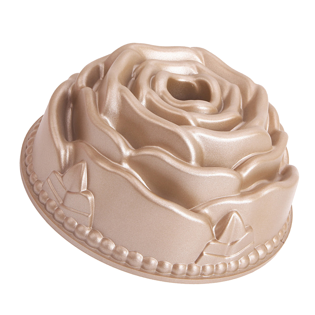 Cake Baking Pans Mold Heavy Cast Aluminum Bakeware Windspout Bundt Pan 9 Silver