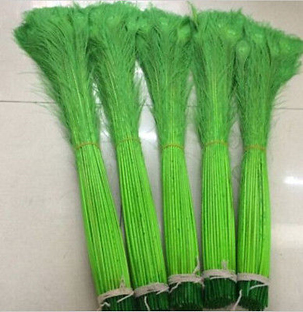 Description Picture 5 of item50-1000Pcs Natural Real Dyed Yellow Peacock Feathers 80-90CM/32-36inch Peacock Feather for Crafts Wedding Decoration Plumes