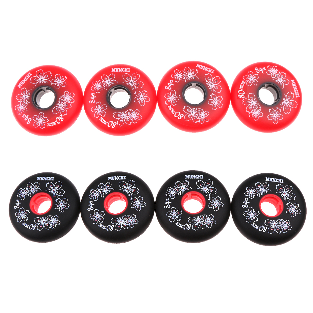 MagiDeal 4 Pieces Inline Roller Hockey Fitness Skate Replacement Wheel 84A