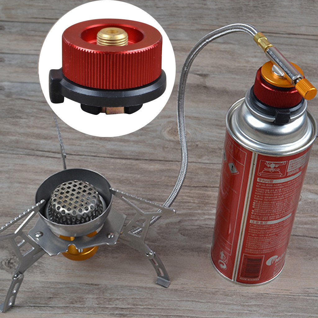 Acampar Adaptador De Cabezal Adaptador De Conversi/ón De Gas De La Estufa por Butano Frasco De 1pc Tornillo Gas Adaptador De Pist/ón del Cartucho