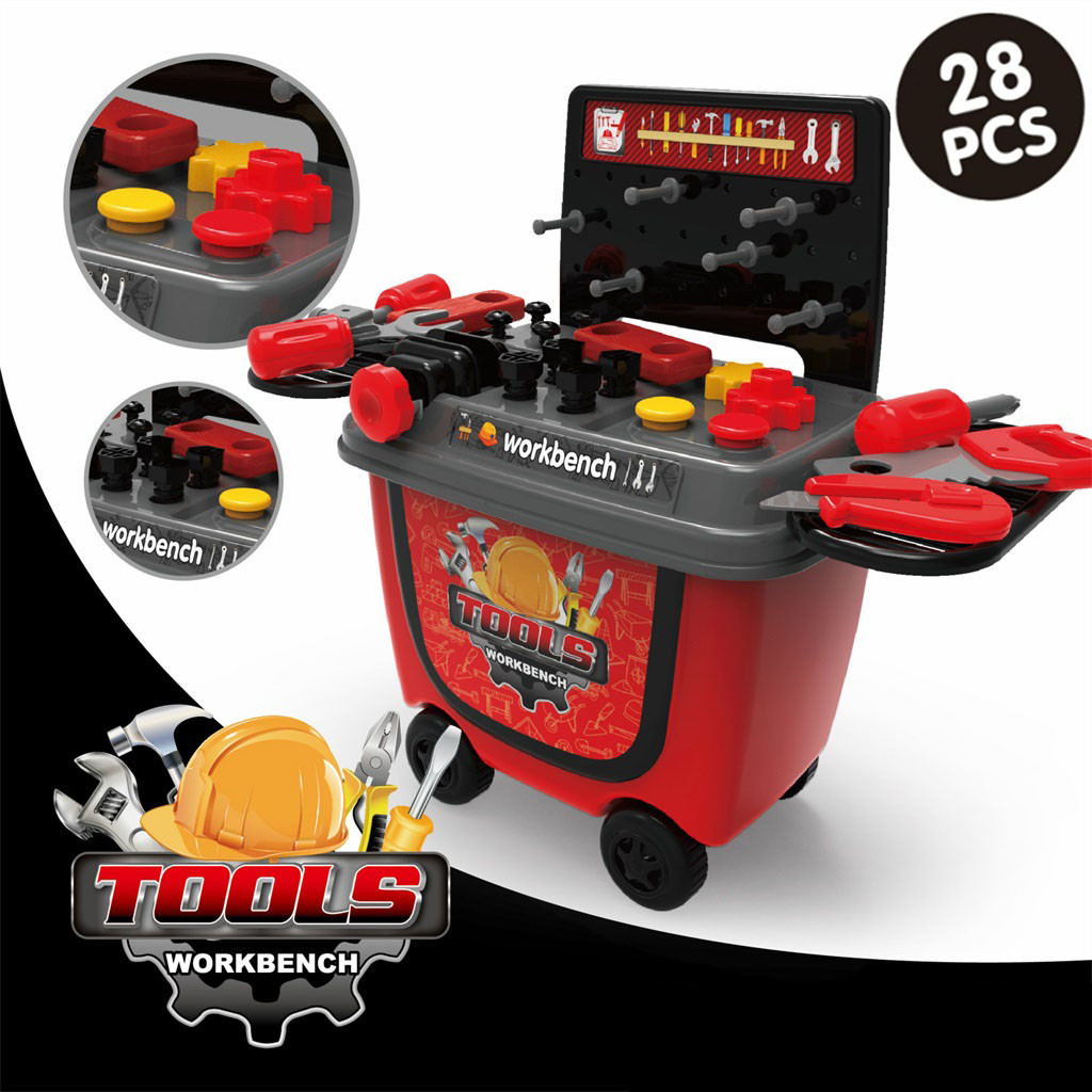 28pcs Kids Repair Tools Toy Power Workbench Construction Tool