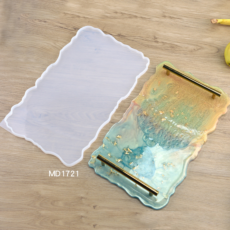 Silicone DIY Tray Artist Mold Irregular Coasters Resin Art Tray Mould