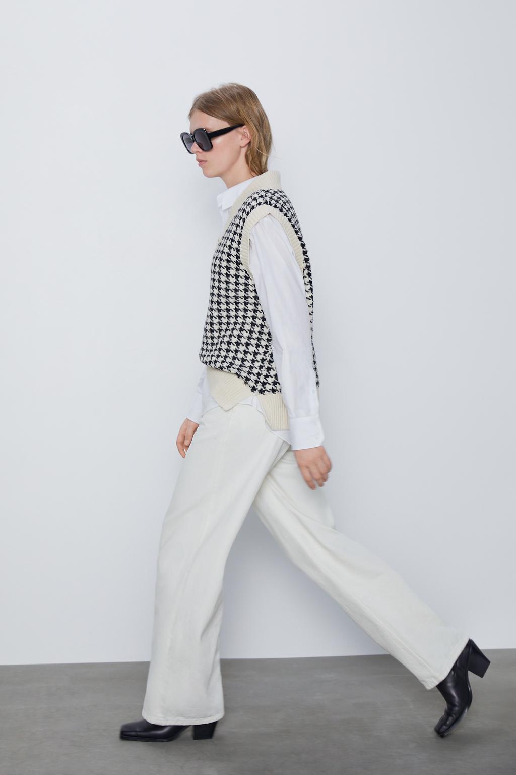 dogtooth vest zara