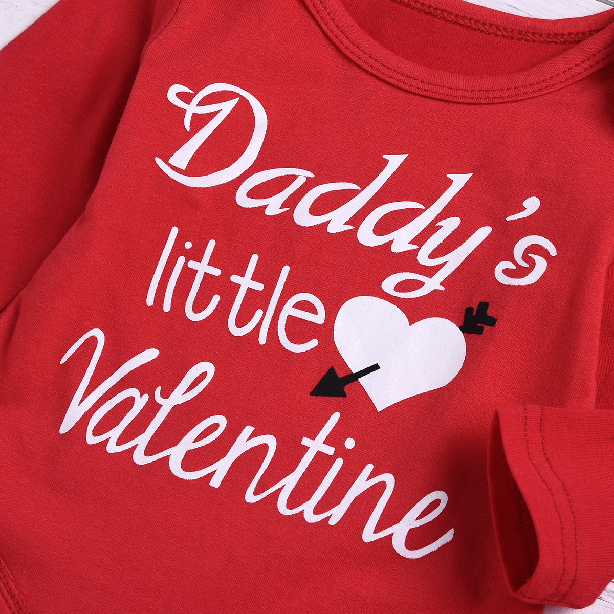 newborn baby girl boy my 1st valentine"s day outfits tops romper