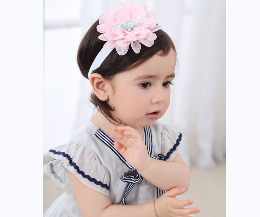 Baby Bow Solide Bandeau Head Wrap Enfants Filles Cheveux Bande Ruban Accessoire Rose