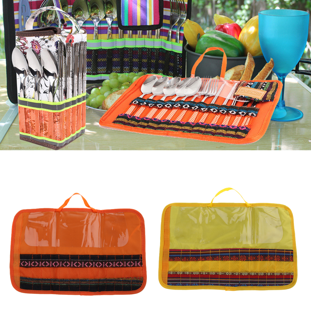 RetroFun Camping Kitchen Utensil Roll Bag Travel Cutlery Holder Bag Chopsticks Spoon Fork Organizer for Camping BBQ Picnic Outdoor RetroFun Camping Kitchen Utensil Roll Bag Travel Cutlery Holder Bag Chopsticks Spoon Fork Organizer for Camping BBQ Picnic Outdoor