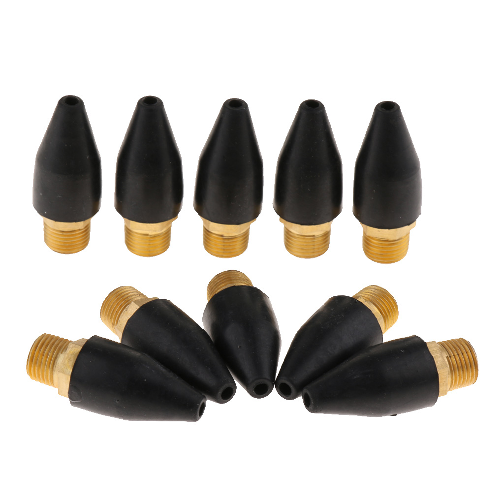10 Pieces Air Blowgun Rubber Tip Replacement Tools Kit 1/8 inch MPT