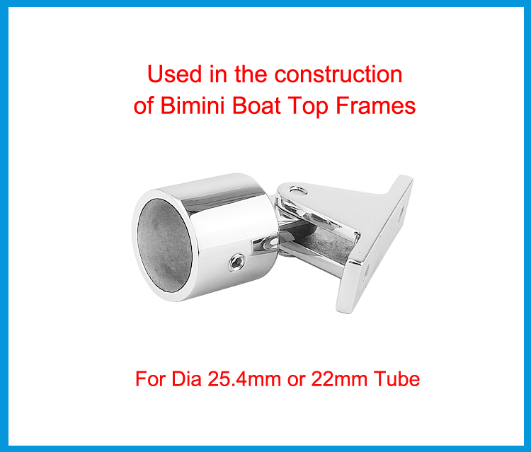 22mm-4pcs OCR Bimini Top Fitting Stainless Steel Pipe Eye End Cap for Boat Marine Stainless Steel