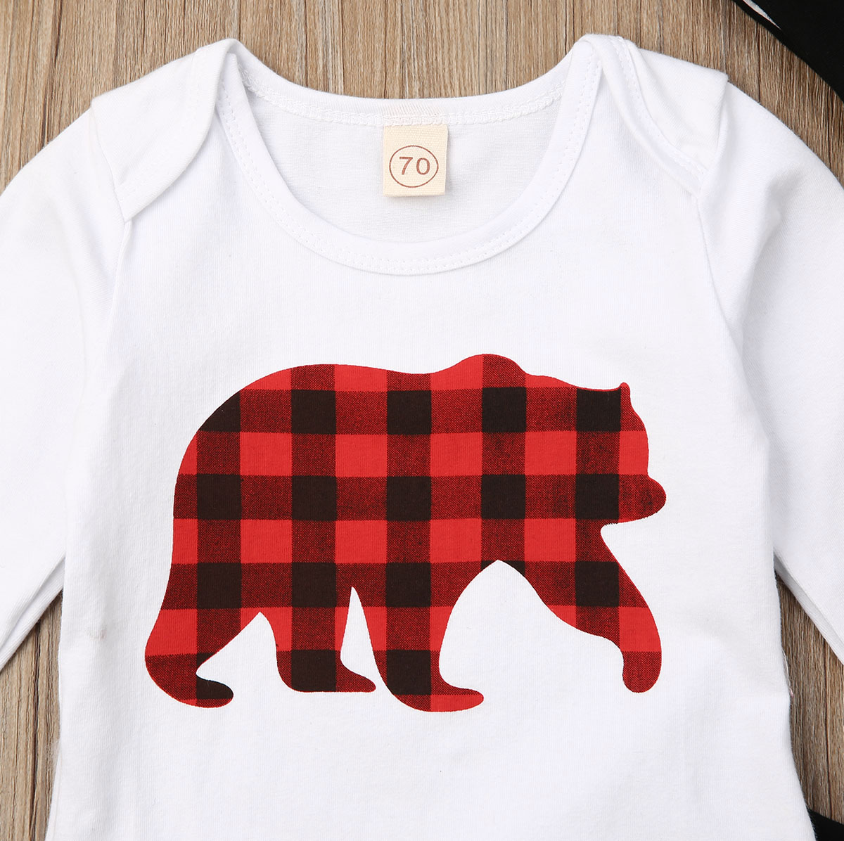 Description Picture 5 of itemCitgeett Fall Autumn 3PCS Newborn Baby Boy Girl Christmas Clothes Set Bear Print Romper Pants Outfits Spring Set