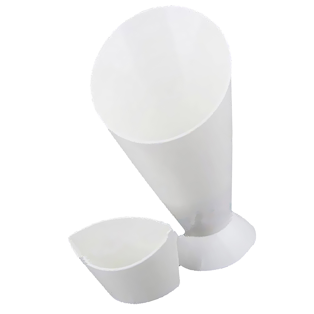 Kitchen Serving Tool Snack Cone Stand + Dip Holder For Chips Finger Food Sauce White