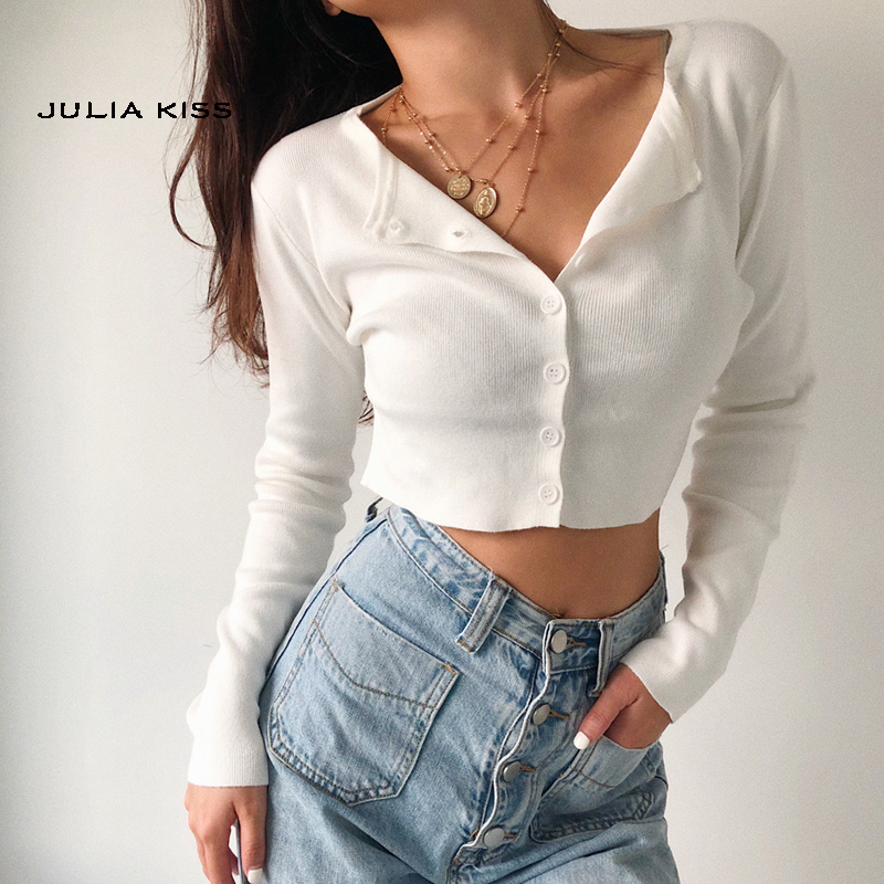 button up cardigan crop top