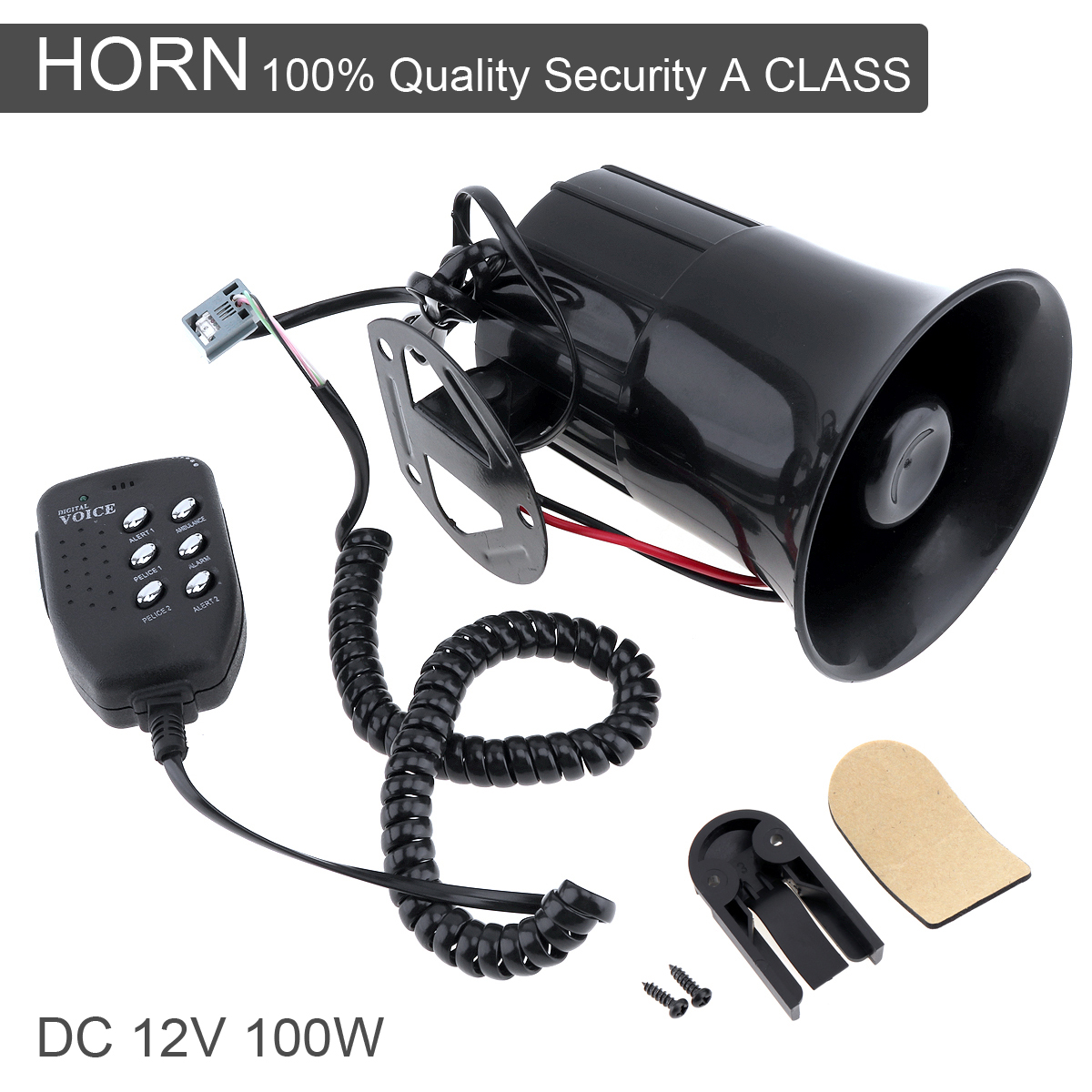 12V loud air horn siren for car boat van truck 7 sounds PA system mic 115db HQ 12V loud air horn siren for car boat van truck 7 sounds PA system mic 115db HQ