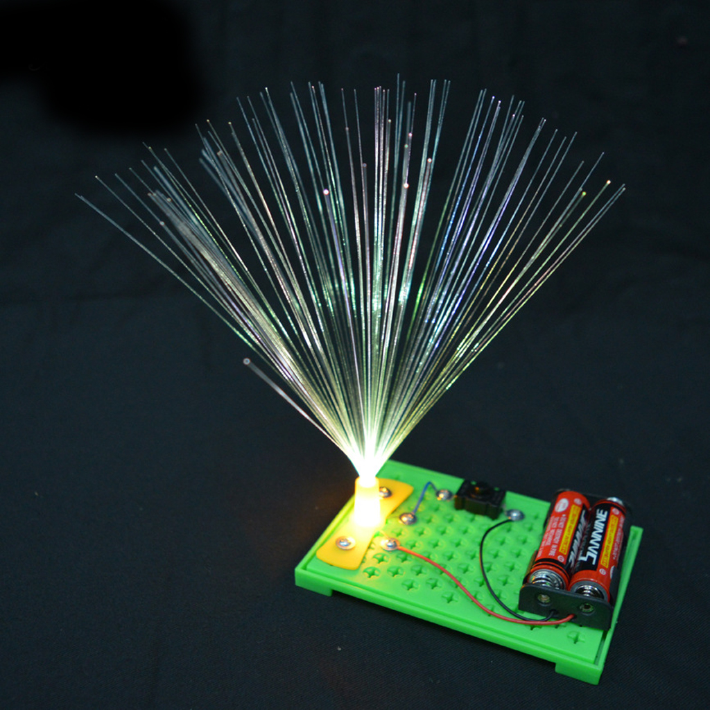 Kids Science Experiment Kits Colorful Fiber Optic Lights DIY Assembly  HH 